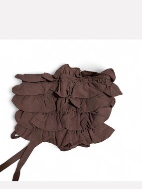 Mable Brown Tiered Crop Top